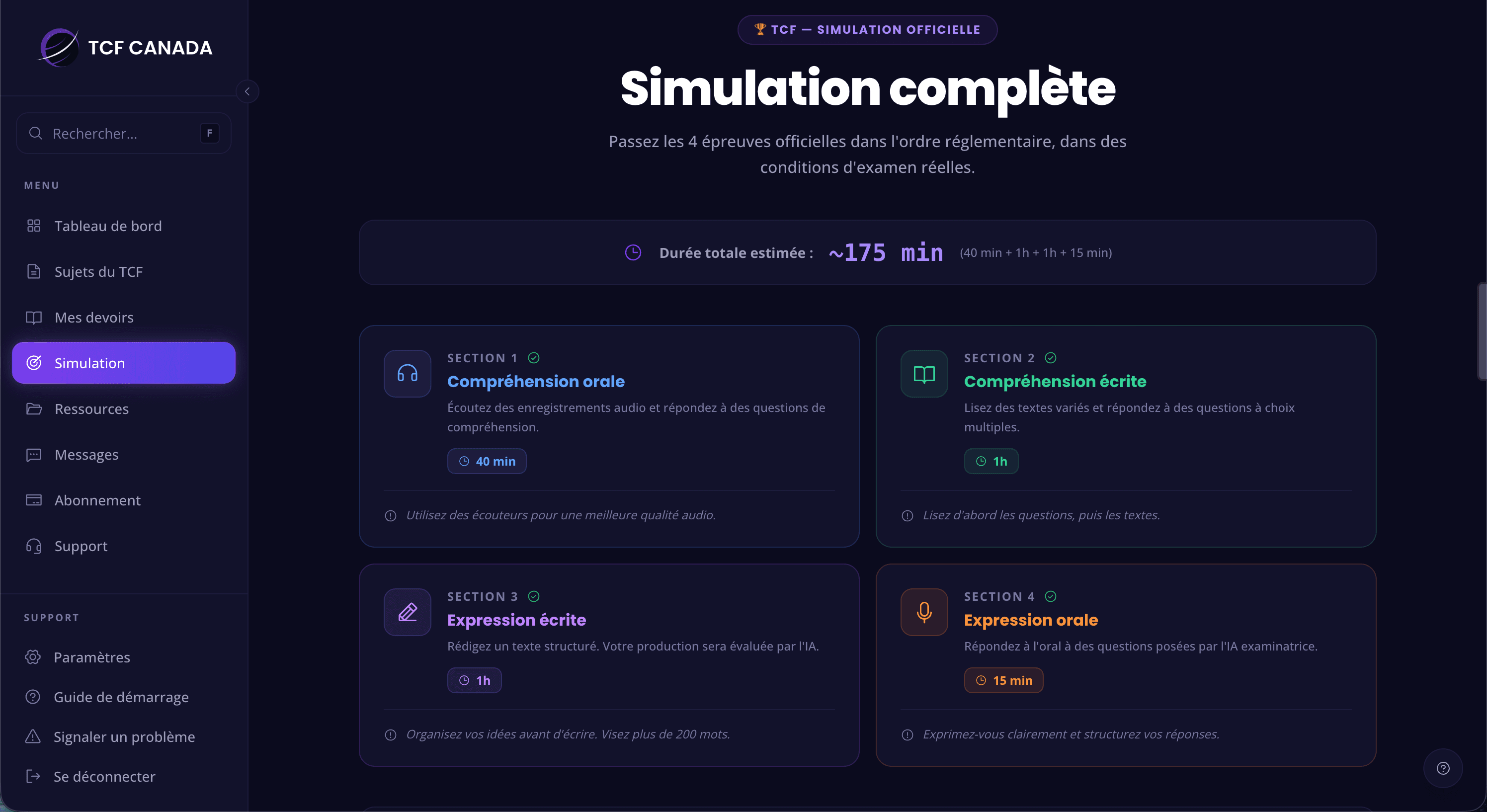 Simulation Complète
